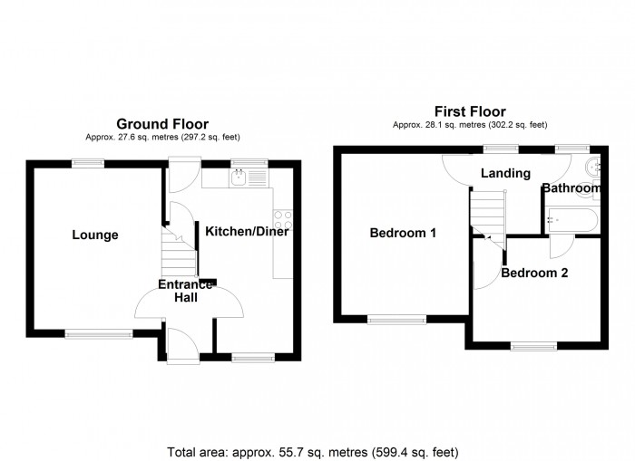 Floorplan for , Elwyn Drive, Merthyr Tydfil, Merthyr Tydfil