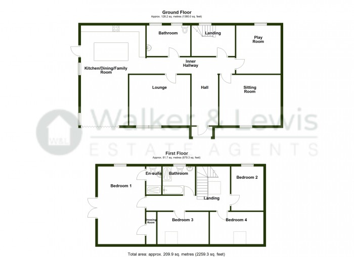 Floorplan for Abernant Y Gethin Bungalows, Abercanaid, Merthyr Tydfil, CF48 1PJ