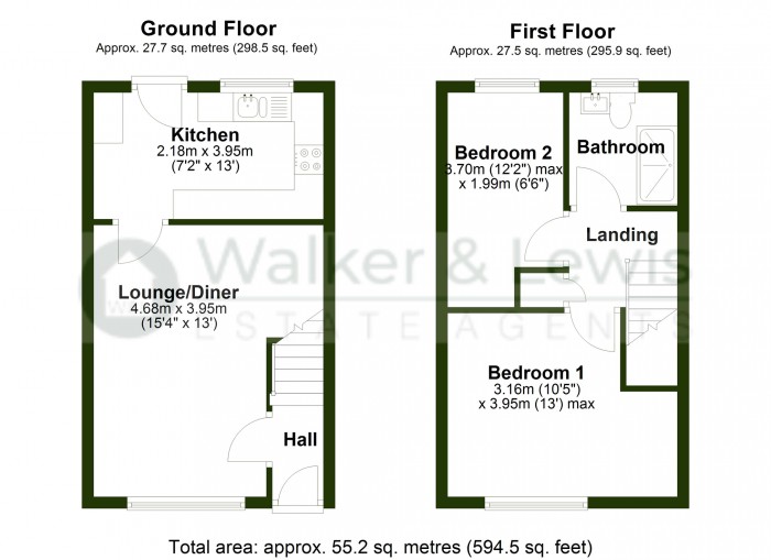 Floorplan for Clos Creyr, Llantwit Fardre, Pontypridd, Rhondda Cynon Taf