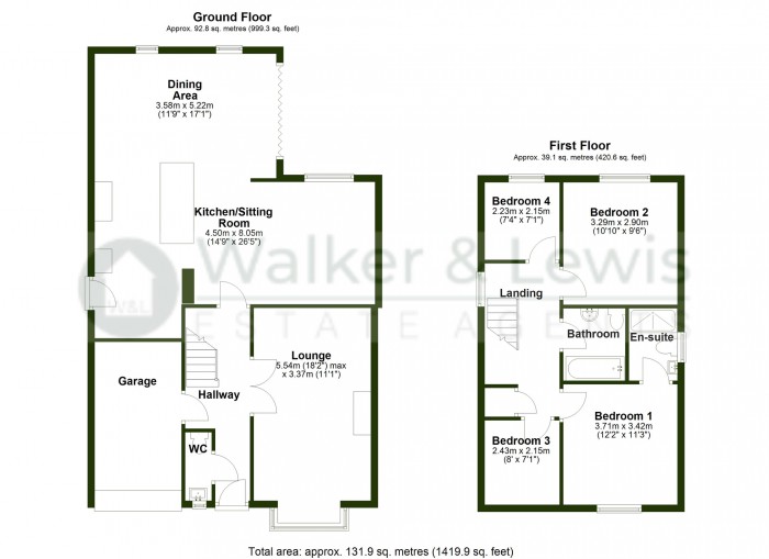 Floorplan for Cwrt Coed Y Brenin, Church Village, Pontypridd, Rhondda Cynon Taf